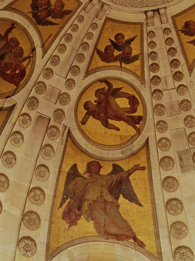 Detalle de ángeles de la cúpula, construida 1635-42 (detalle) de Philippe de Champaigne